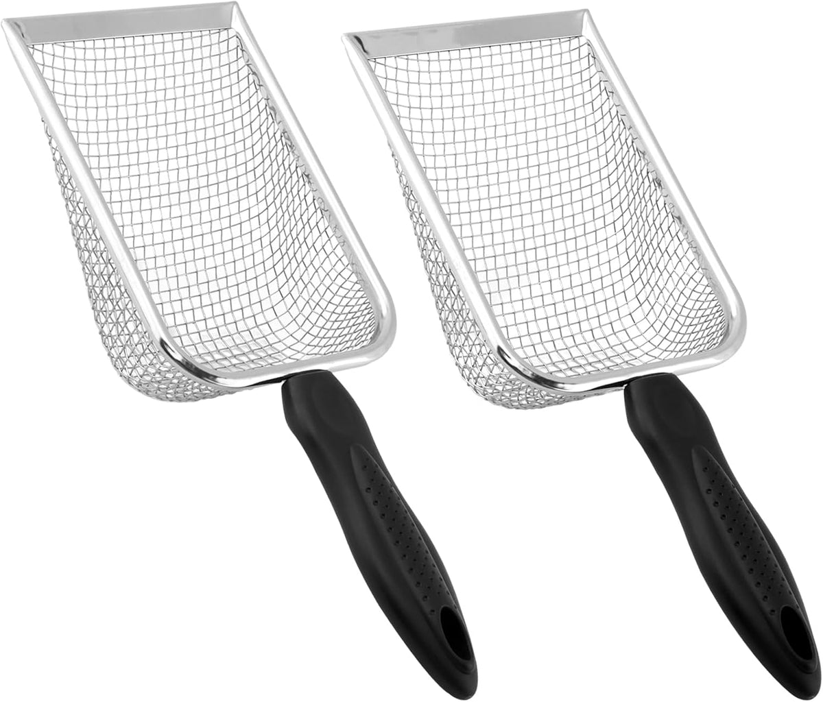 2‑Pack Gardening Soil Sifter, 3.8mm & 5.0mm Mesh Sand Sifter with Handle