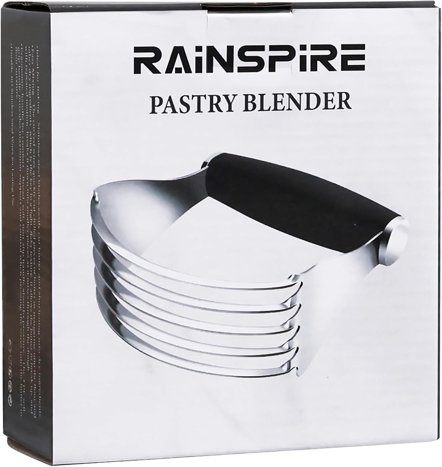 XL Pastry Cutter For Baking, Heavy Duty Pastry Blender Stainless Steel, Thick Sharp Blades Dough Blender, Dough Cutter Butter Cutter Pastry for Easy Mixing, Dishwasher Safe (Black)