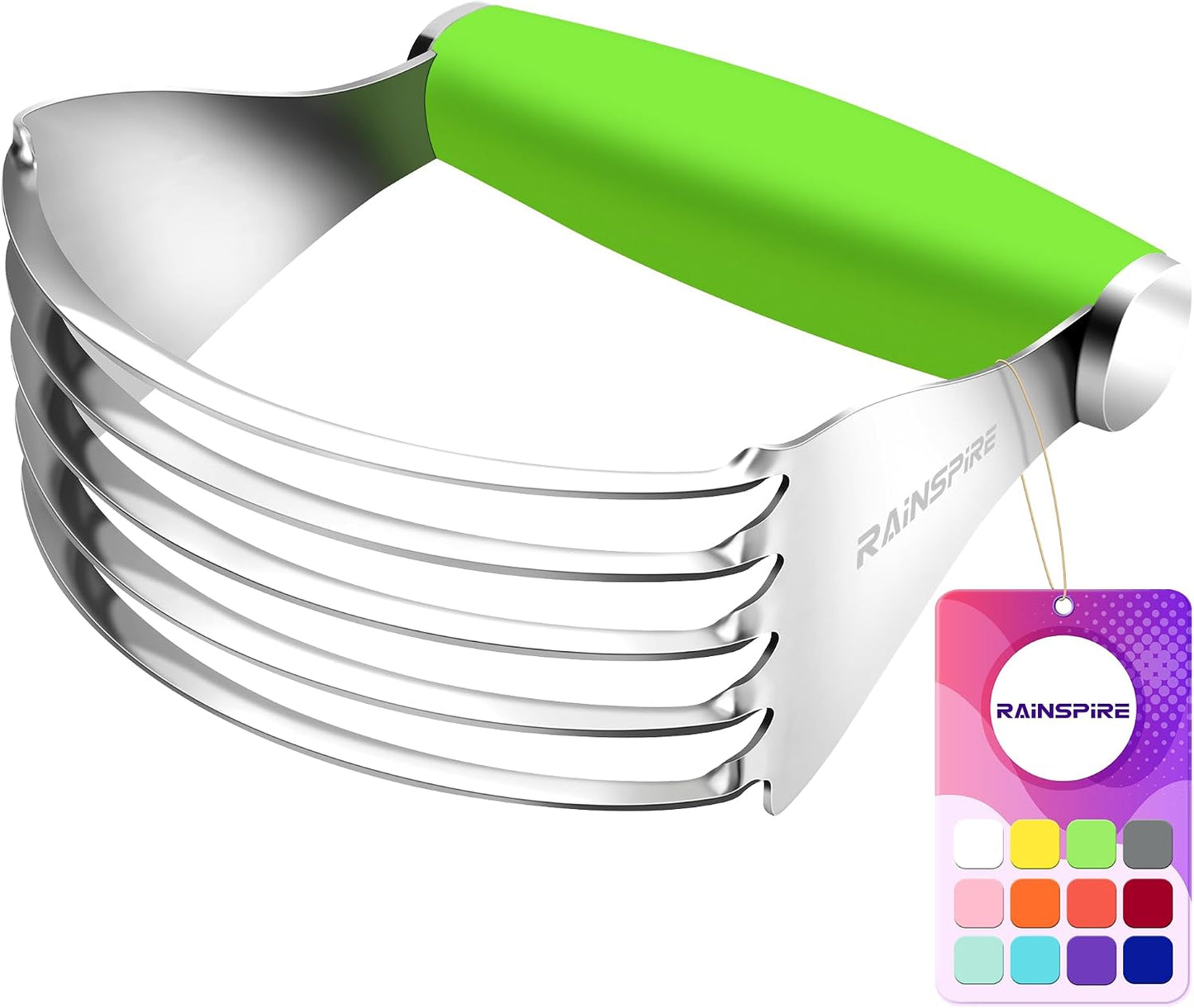 XL Pastry Cutter For Baking, Heavy Duty Pastry Blender Stainless Steel, Thick Sharp Blades Dough Blender, Dough Cutter Butter Cutter Pastry for Easy Mixing, Dishwasher Safe (Black)
