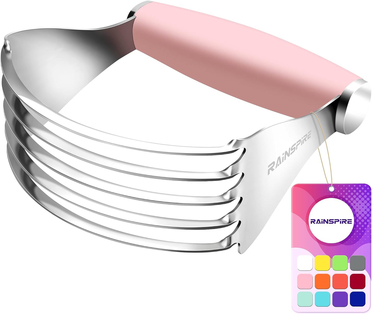XL Pastry Cutter For Baking, Heavy Duty Pastry Blender Stainless Steel, Thick Sharp Blades Dough Blender, Dough Cutter Butter Cutter Pastry for Easy Mixing, Dishwasher Safe (Black)