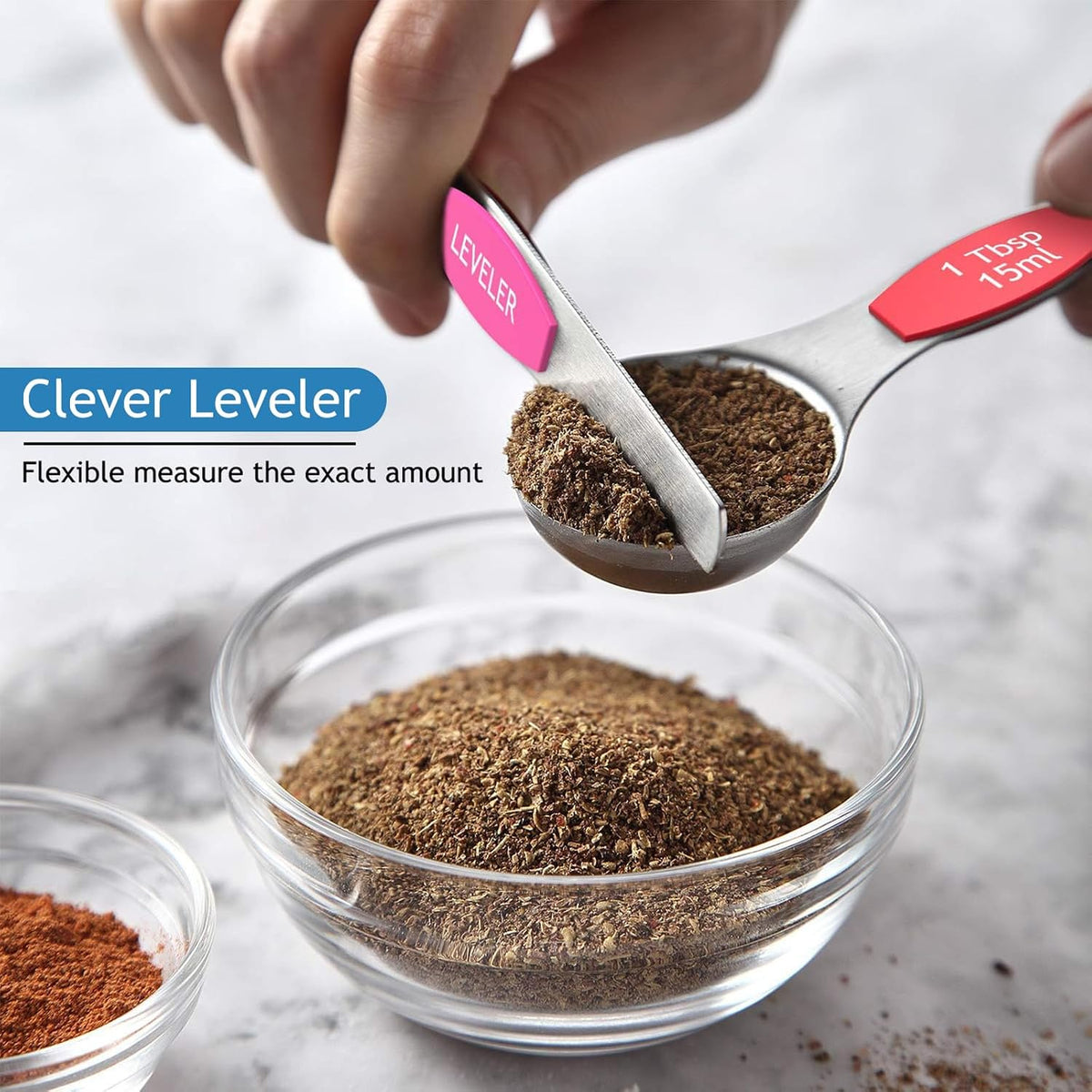Stainless Steel Magnetic Measuring Spoons with Strong Magnets, 14pc