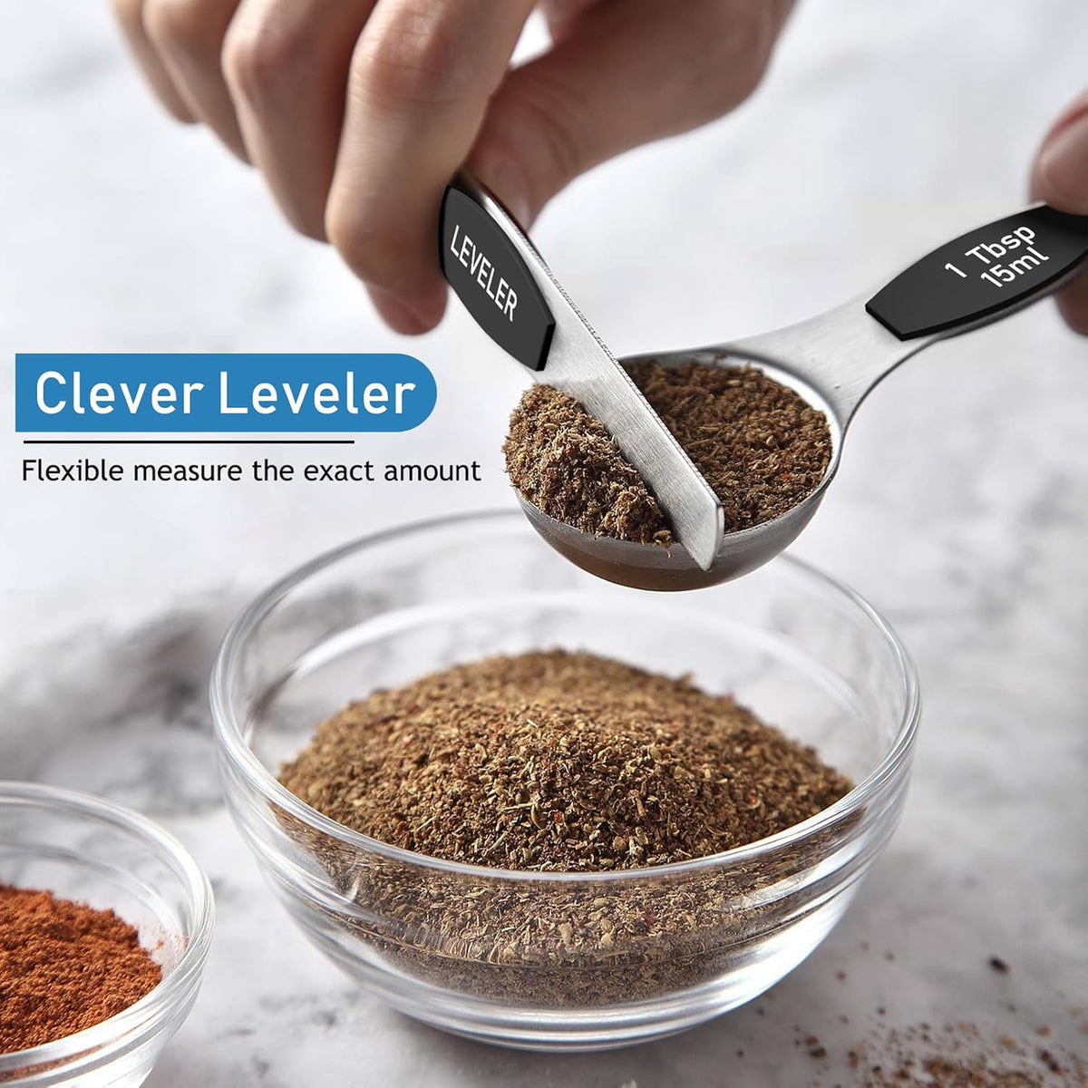 Stainless Steel Magnetic Measuring Spoons with Strong Magnets, 14pc