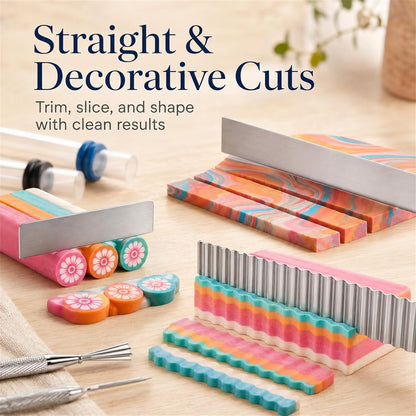 12 Pcs Polymer Clay Tools Kit, Acrylic Roller Rolling Pin Cutters