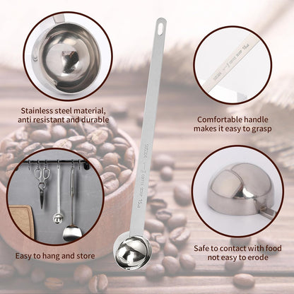 2 Tablespoon Coffee Scoop Stainless Steel Long Handle Measuring Spoon 2 tbsp Measuring spoon 30 ml Coffee Scoop 2 tablespoon Scoop for Ground Coffee