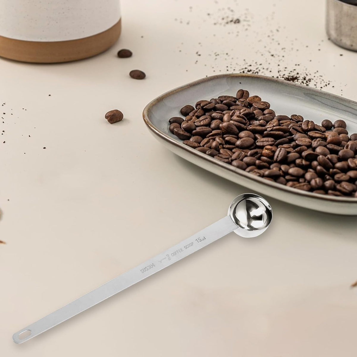 2 Tablespoon Coffee Scoop Stainless Steel Long Handle Measuring Spoon 2 tbsp Measuring spoon 30 ml Coffee Scoop 2 tablespoon Scoop for Ground Coffee