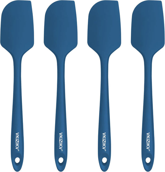 4 Pcs Silicone Spatula Set, 11.4 In, 600°F Heat Resistant (Blue)
