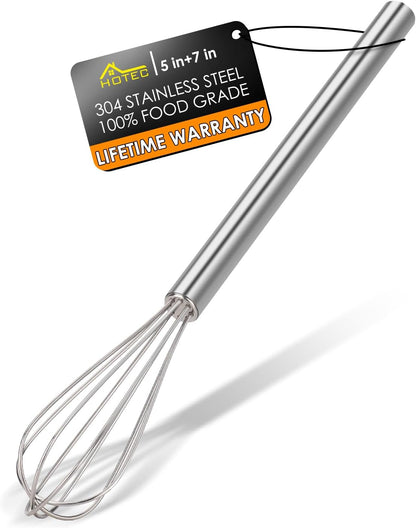 Stainless Steel Whisk Set of 4, Food Grade Balloon Whisk Egg Beater, Thicken Wire Mixing Whisk for Baking, Cooking, Whisking Cream, Sauce, Pancake Batter