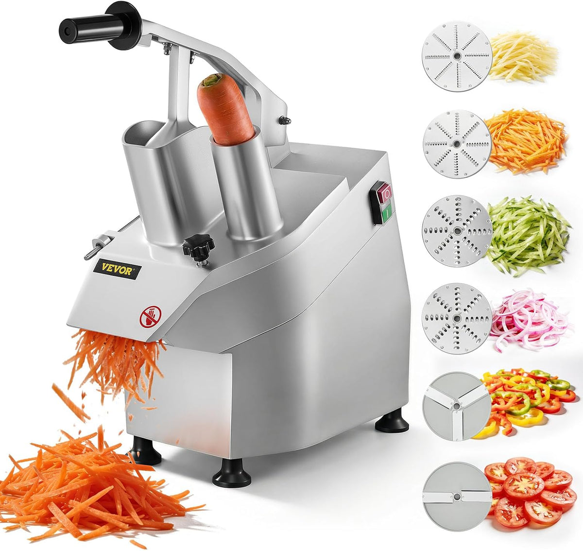 Commercial Food Processor 550W Electric Vegetable Slicer 6 Blades