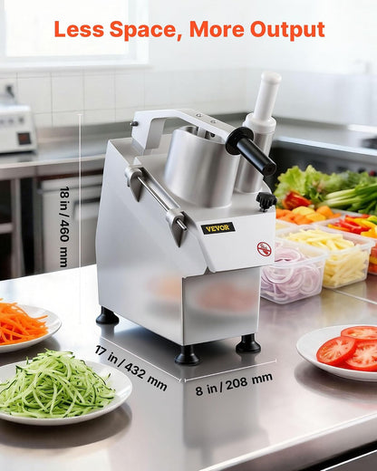 Commercial Food Processor 550W Electric Vegetable Slicer 6 Blades