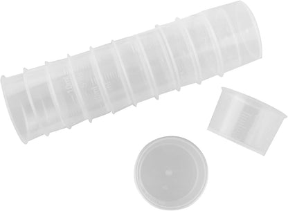Disposable Measuring Cup 50pcs 10ml Laboratory Test Cups with Scales Transparent Mixing Cup Plastic Liquid Measuring Cups