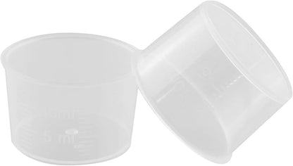 Disposable Measuring Cup 50pcs 10ml Laboratory Test Cups with Scales Transparent Mixing Cup Plastic Liquid Measuring Cups