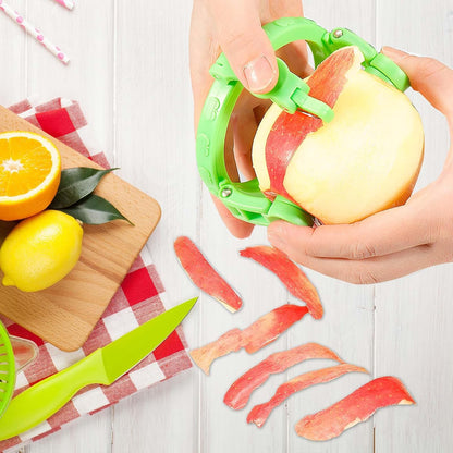 2Pcs Handheld Rotary Apple Peeler – 2025 New Fun Fruit Peeler for Pears Peaches | Manual Peeling Tool,Stainless Steel Blade | Foldable & Adjustable Slicer Gadget for Kitchen