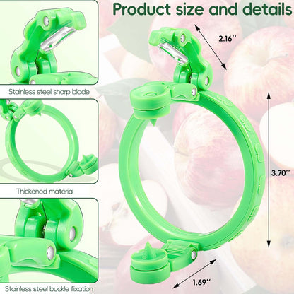 2Pcs Handheld Rotary Apple Peeler – 2025 New Fun Fruit Peeler for Pears Peaches | Manual Peeling Tool,Stainless Steel Blade | Foldable & Adjustable Slicer Gadget for Kitchen