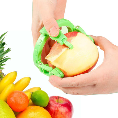 2Pcs Handheld Rotary Apple Peeler – 2025 New Fun Fruit Peeler for Pears Peaches | Manual Peeling Tool,Stainless Steel Blade | Foldable & Adjustable Slicer Gadget for Kitchen