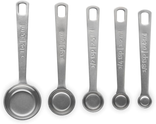 Stainless Steel Measuring Spoons, Set of 5