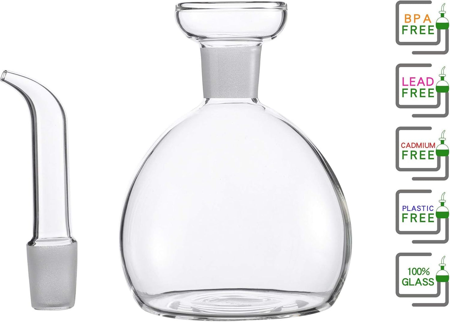 5 oz / 150 ml No Funnel Needed Olive Oil & Vinegar Dispenser Glass Cruet Decanter for Kitchen,Lab glassware seal handicraft Keeps Fresh Longer