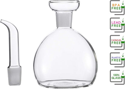 5 oz / 150 ml No Funnel Needed Olive Oil & Vinegar Dispenser Glass Cruet Decanter for Kitchen,Lab glassware seal handicraft Keeps Fresh Longer
