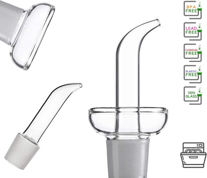 5 oz / 150 ml No Funnel Needed Olive Oil & Vinegar Dispenser Glass Cruet Decanter for Kitchen,Lab glassware seal handicraft Keeps Fresh Longer