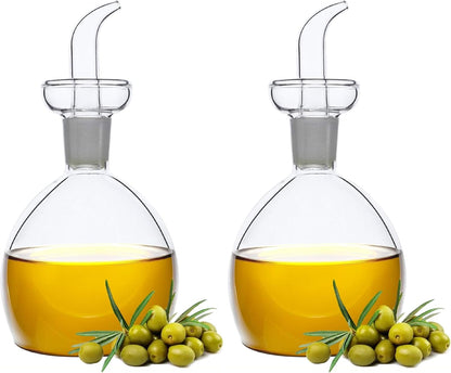 5 oz / 150 ml No Funnel Needed Olive Oil & Vinegar Dispenser Glass Cruet Decanter for Kitchen,Lab glassware seal handicraft Keeps Fresh Longer