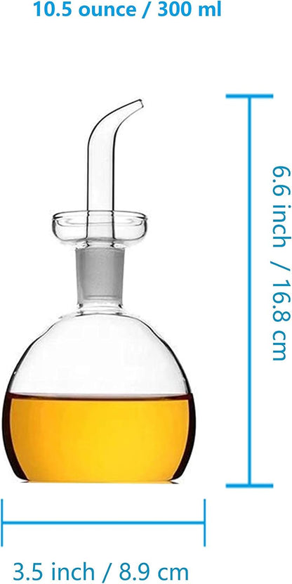 5 oz / 150 ml No Funnel Needed Olive Oil & Vinegar Dispenser Glass Cruet Decanter for Kitchen,Lab glassware seal handicraft Keeps Fresh Longer