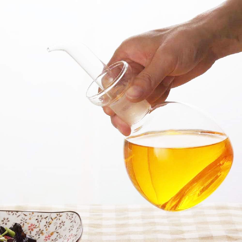 5 oz / 150 ml No Funnel Needed Olive Oil & Vinegar Dispenser Glass Cruet Decanter for Kitchen,Lab glassware seal handicraft Keeps Fresh Longer