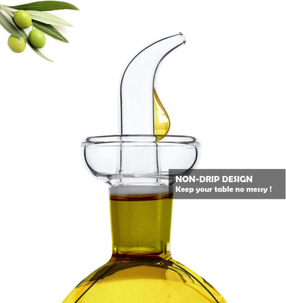 5 oz / 150 ml No Funnel Needed Olive Oil & Vinegar Dispenser Glass Cruet Decanter for Kitchen,Lab glassware seal handicraft Keeps Fresh Longer