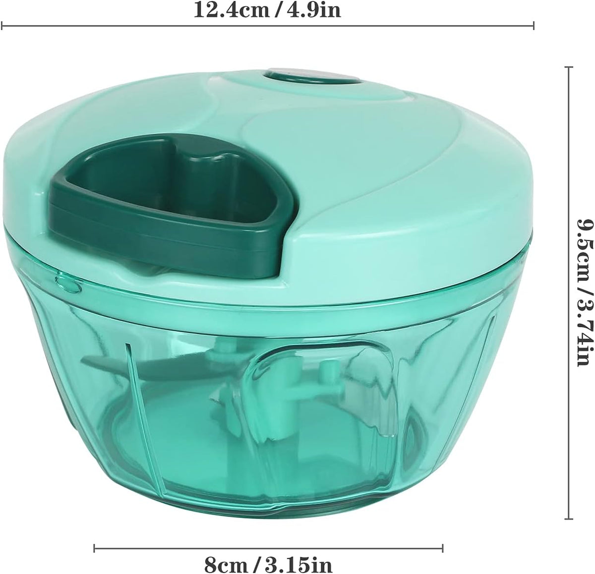 Manual Food Chopper Vegetable Cutter, Hand String Vegetable Chopper Onions Cutter for Vegetable Fruits Nuts BPA Free Food Safe Material, 500ml Gray