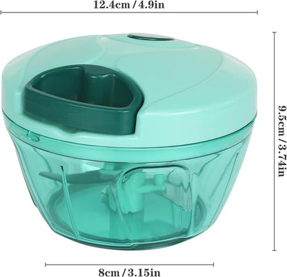 Manual Food Chopper Vegetable Cutter, Hand String Vegetable Chopper Onions Cutter for Vegetable Fruits Nuts BPA Free Food Safe Material, 500ml Gray