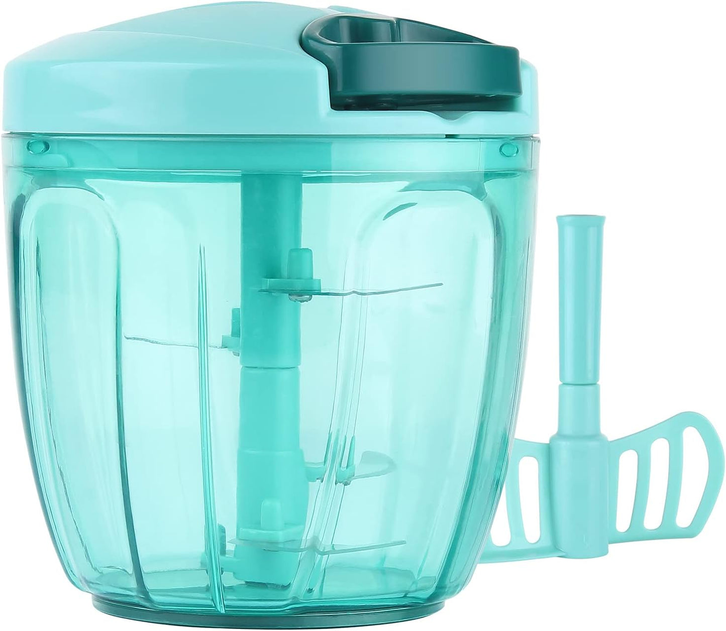 Manual Food Chopper Vegetable Cutter, Hand String Vegetable Chopper Onions Cutter for Vegetable Fruits Nuts BPA Free Food Safe Material, 500ml Gray