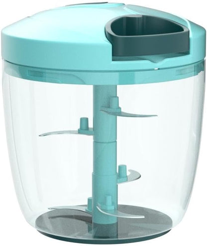 Manual Food Chopper Vegetable Cutter, Hand String Vegetable Chopper Onions Cutter for Vegetable Fruits Nuts BPA Free Food Safe Material, 500ml Gray