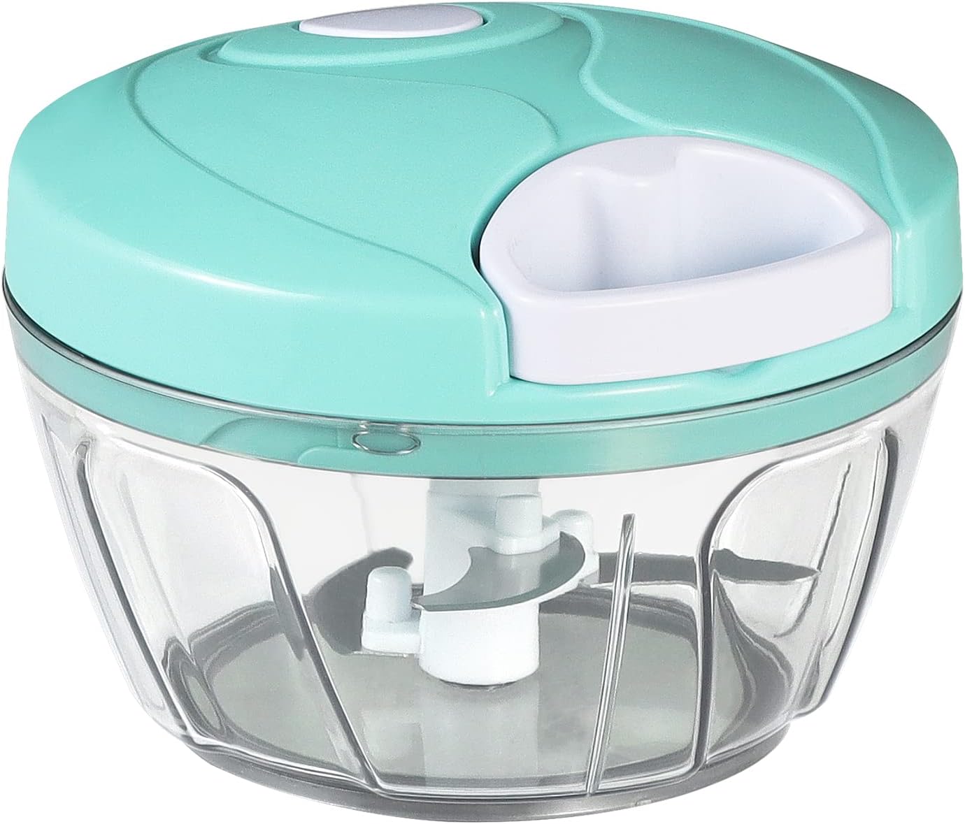 Manual Food Chopper Vegetable Cutter, Hand String Vegetable Chopper Onions Cutter for Vegetable Fruits Nuts BPA Free Food Safe Material, 500ml Gray