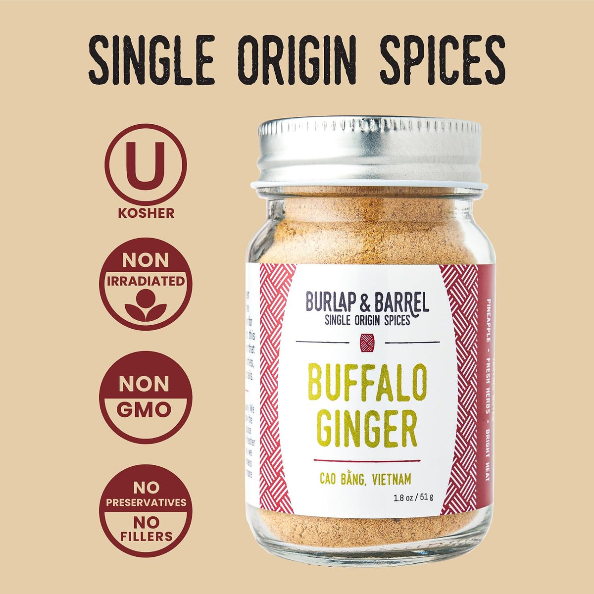 Burlap & Barrel Black Garlic Powder – Rich, Savory Flavor – Perfect for Roasted Proteins & Vegetables – Black Garlic Seasoning – As Seen On Shark Tank - 2.2oz Jar