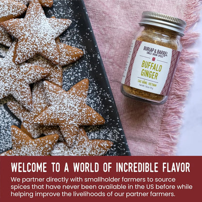 Burlap & Barrel Black Garlic Powder – Rich, Savory Flavor – Perfect for Roasted Proteins & Vegetables – Black Garlic Seasoning – As Seen On Shark Tank - 2.2oz Jar