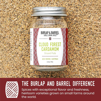 Burlap & Barrel Black Garlic Powder – Rich, Savory Flavor – Perfect for Roasted Proteins & Vegetables – Black Garlic Seasoning – As Seen On Shark Tank - 2.2oz Jar