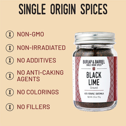 Burlap & Barrel Black Garlic Powder – Rich, Savory Flavor – Perfect for Roasted Proteins & Vegetables – Black Garlic Seasoning – As Seen On Shark Tank - 2.2oz Jar