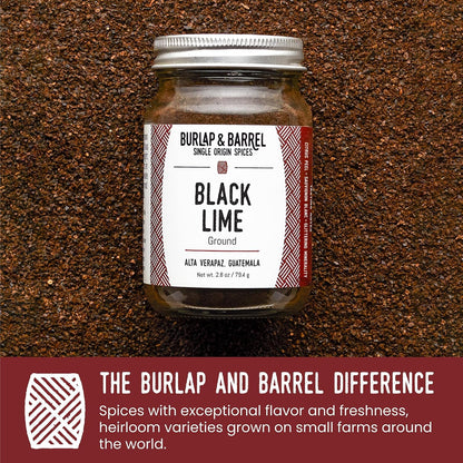 Burlap & Barrel Black Garlic Powder – Rich, Savory Flavor – Perfect for Roasted Proteins & Vegetables – Black Garlic Seasoning – As Seen On Shark Tank - 2.2oz Jar