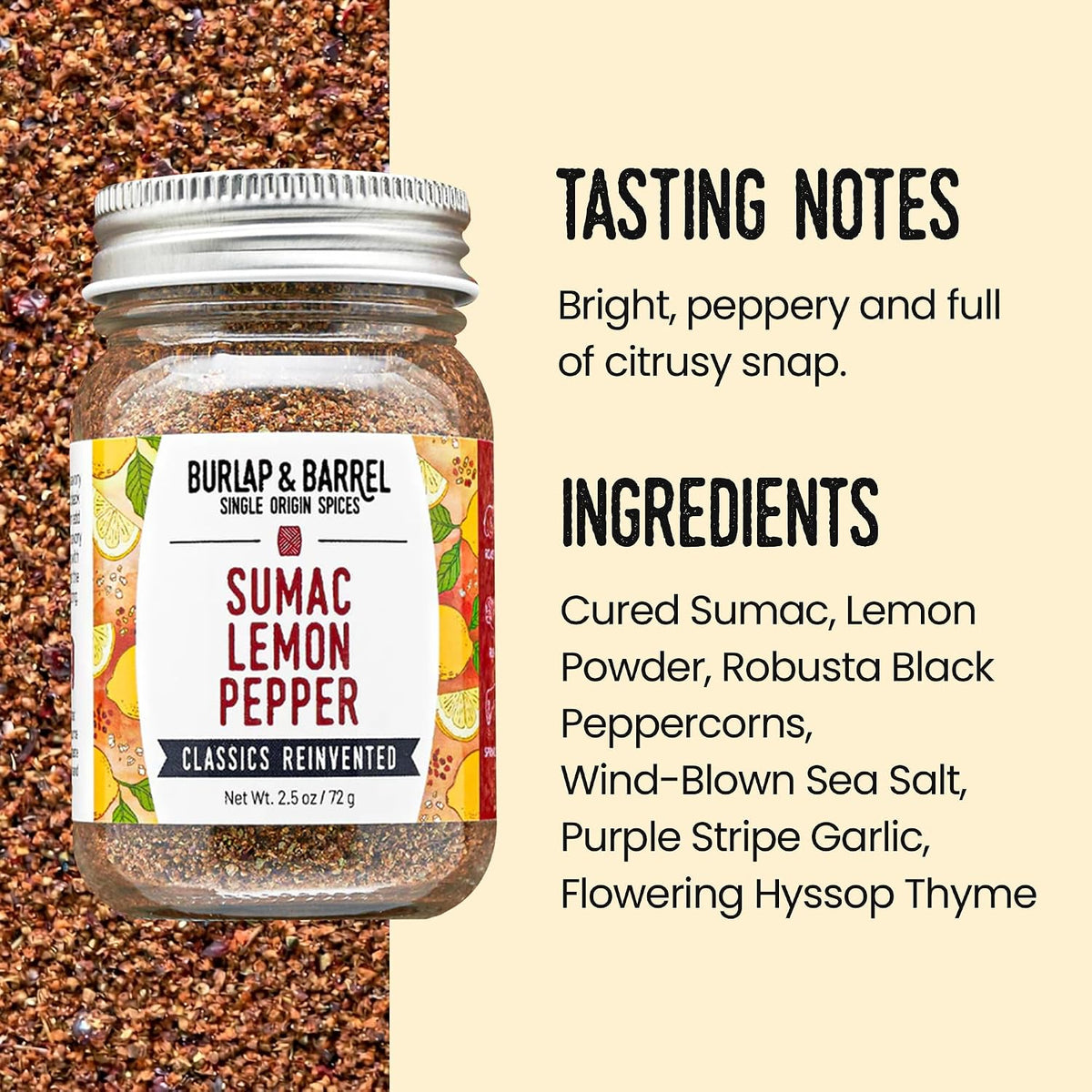 Burlap & Barrel Black Garlic Powder – Rich, Savory Flavor – Perfect for Roasted Proteins & Vegetables – Black Garlic Seasoning – As Seen On Shark Tank - 2.2oz Jar