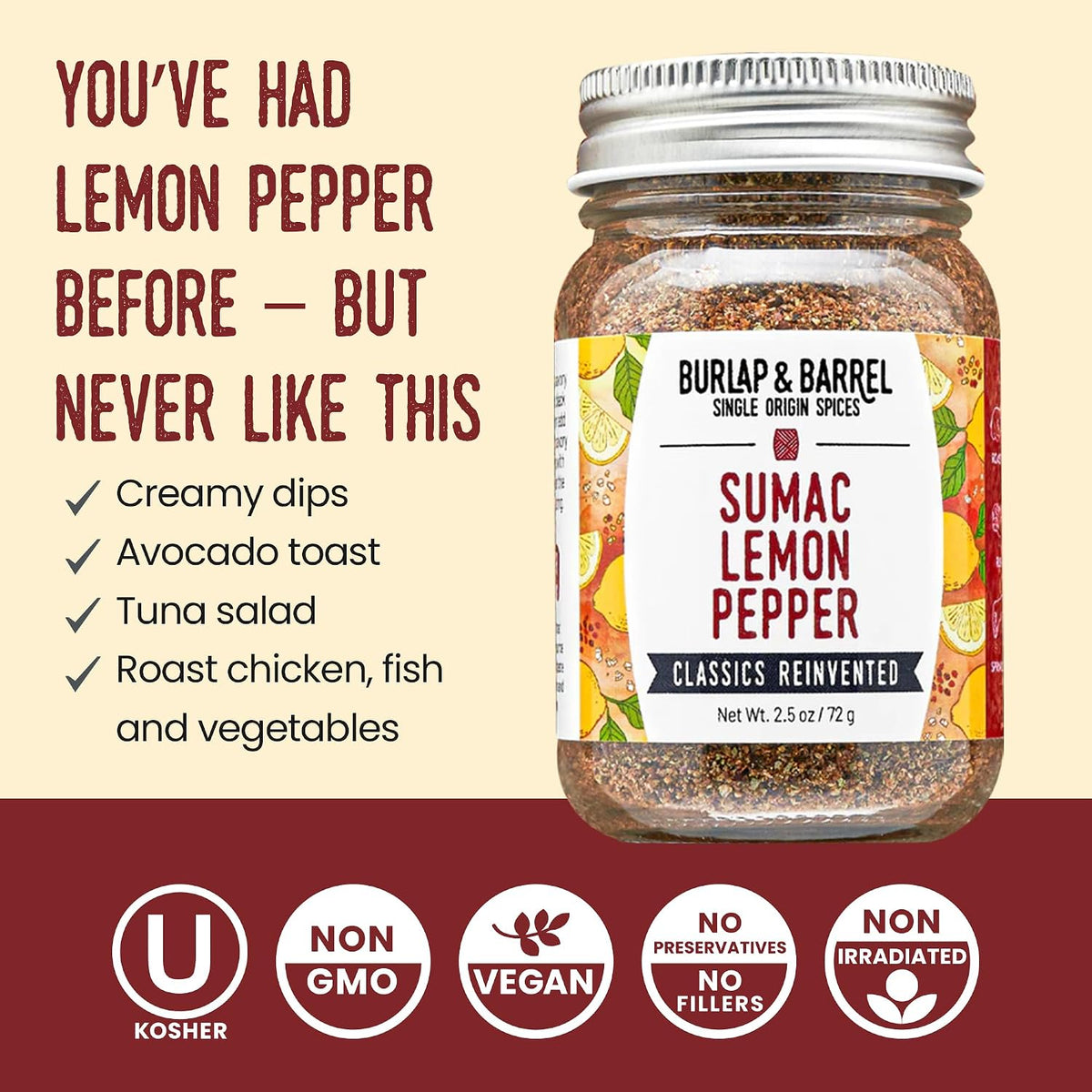 Burlap & Barrel Black Garlic Powder – Rich, Savory Flavor – Perfect for Roasted Proteins & Vegetables – Black Garlic Seasoning – As Seen On Shark Tank - 2.2oz Jar