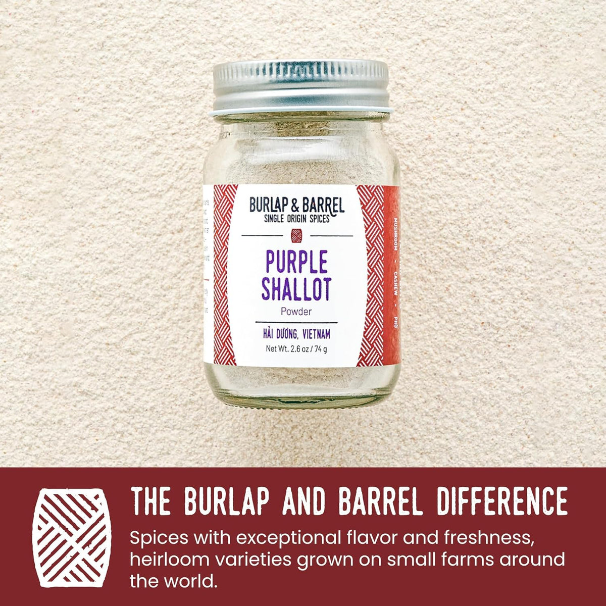 Burlap & Barrel Black Garlic Powder – Rich, Savory Flavor – Perfect for Roasted Proteins & Vegetables – Black Garlic Seasoning – As Seen On Shark Tank - 2.2oz Jar