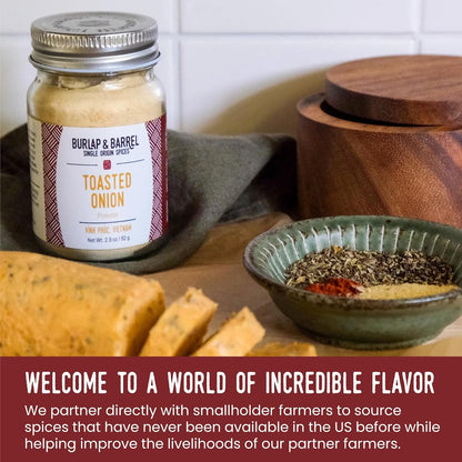 Burlap & Barrel Black Garlic Powder – Rich, Savory Flavor – Perfect for Roasted Proteins & Vegetables – Black Garlic Seasoning – As Seen On Shark Tank - 2.2oz Jar