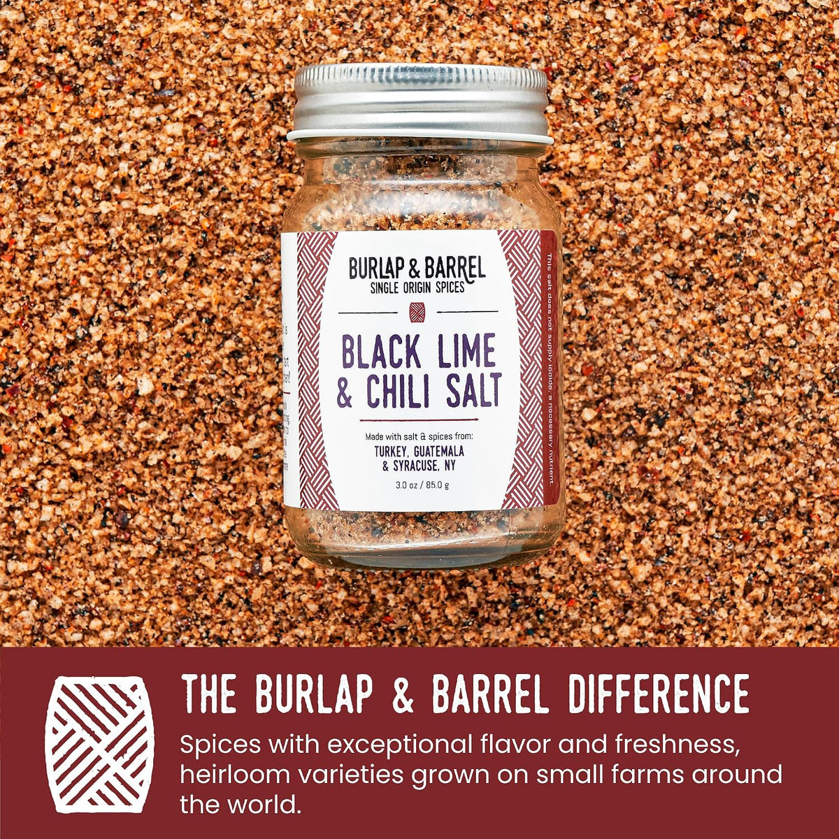 Burlap & Barrel Black Garlic Powder – Rich, Savory Flavor – Perfect for Roasted Proteins & Vegetables – Black Garlic Seasoning – As Seen On Shark Tank - 2.2oz Jar