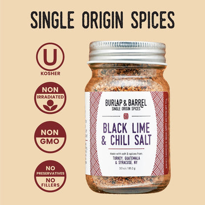 Burlap & Barrel Black Garlic Powder – Rich, Savory Flavor – Perfect for Roasted Proteins & Vegetables – Black Garlic Seasoning – As Seen On Shark Tank - 2.2oz Jar