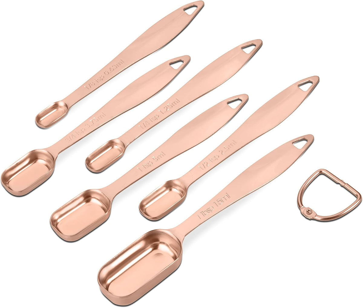 Measuring Cups and Spoons Set, 18/8 Stainless Steel, Silver