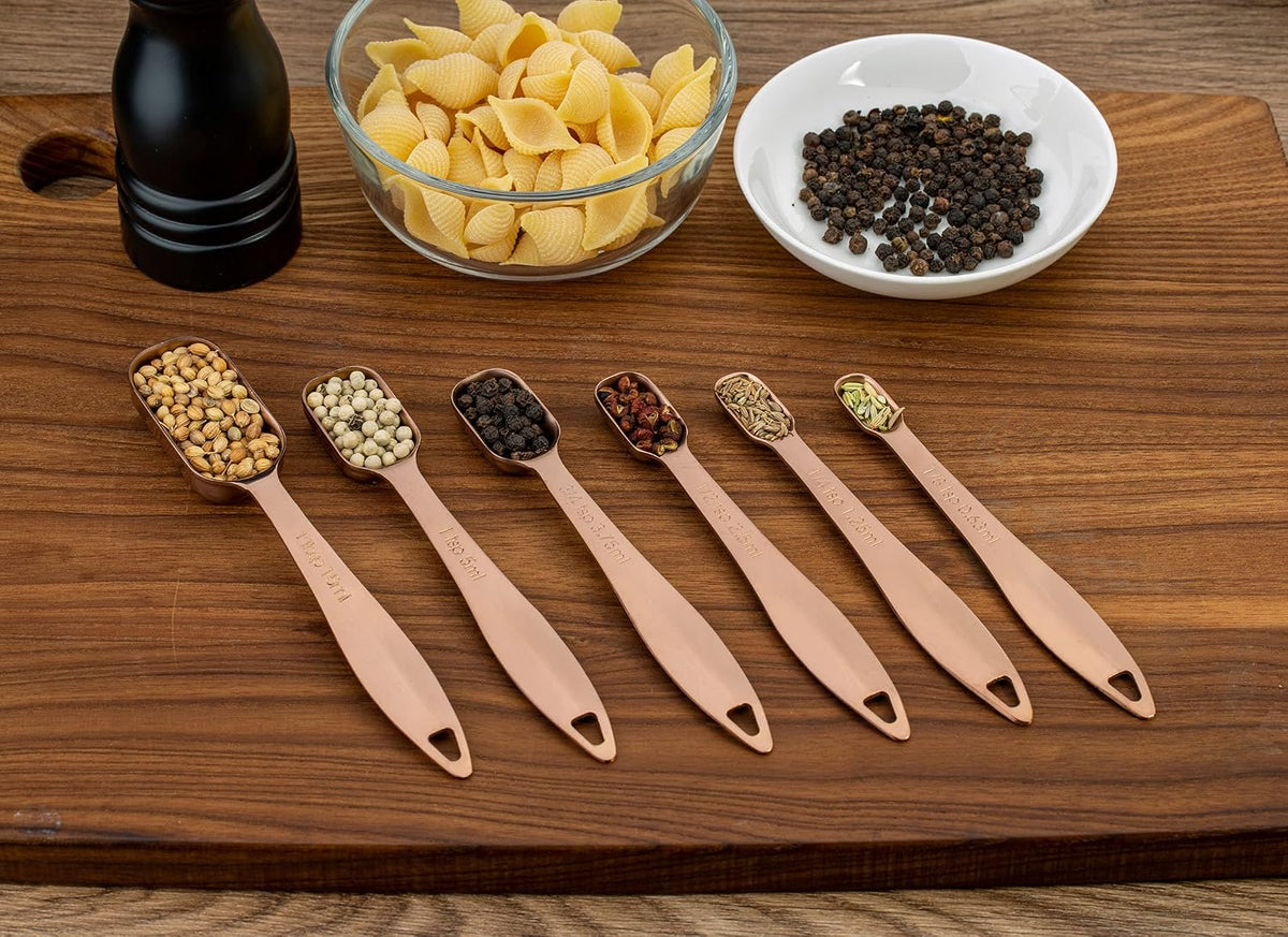 Measuring Cups and Spoons Set, 18/8 Stainless Steel, Silver