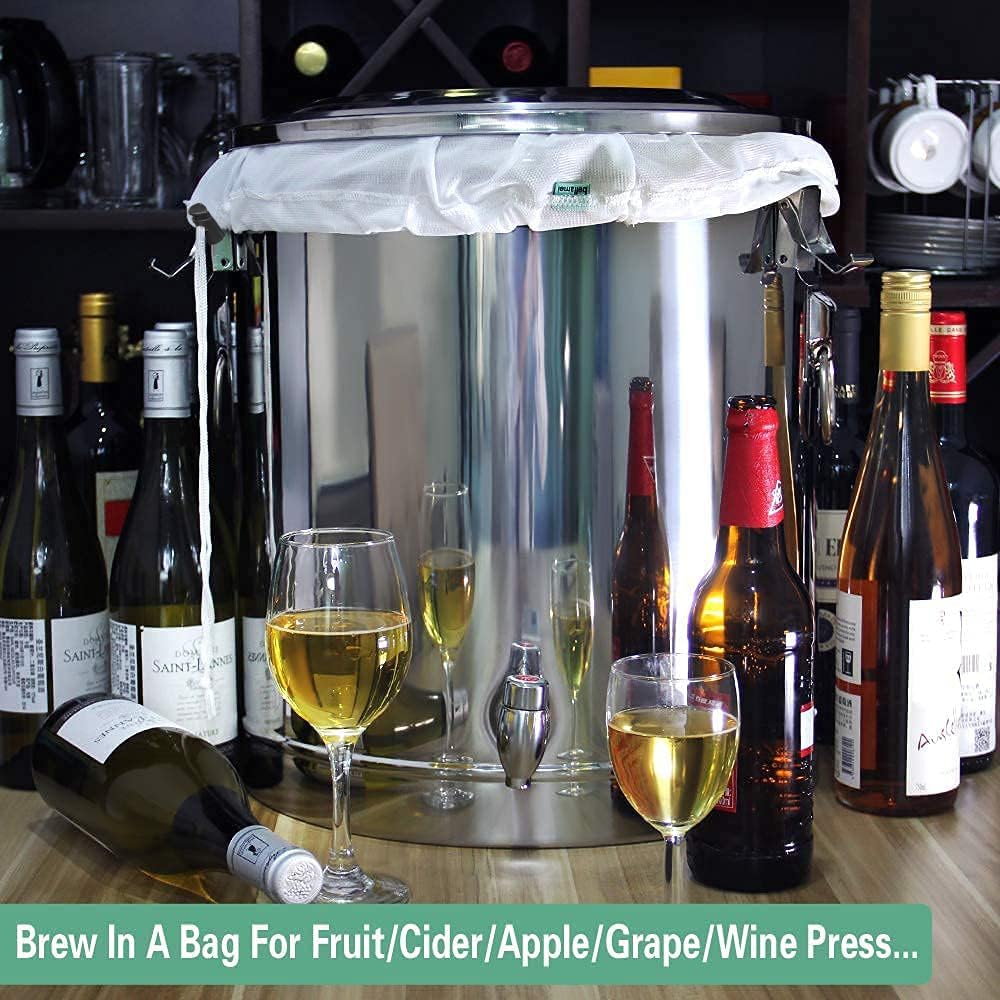 Brew Bag Reusable 22"×26" 250 Micron Fine Mesh Bag for Beer