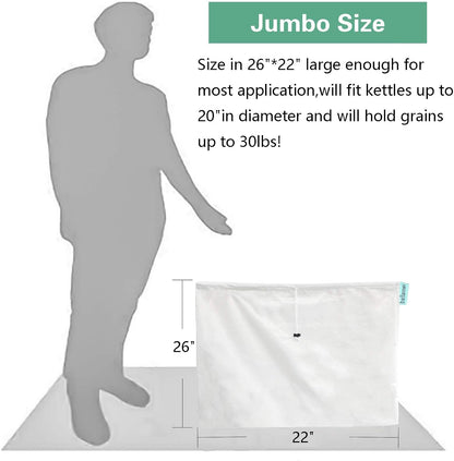 Brew Bag Reusable 22"×26" 250 Micron Fine Mesh Bag for Beer