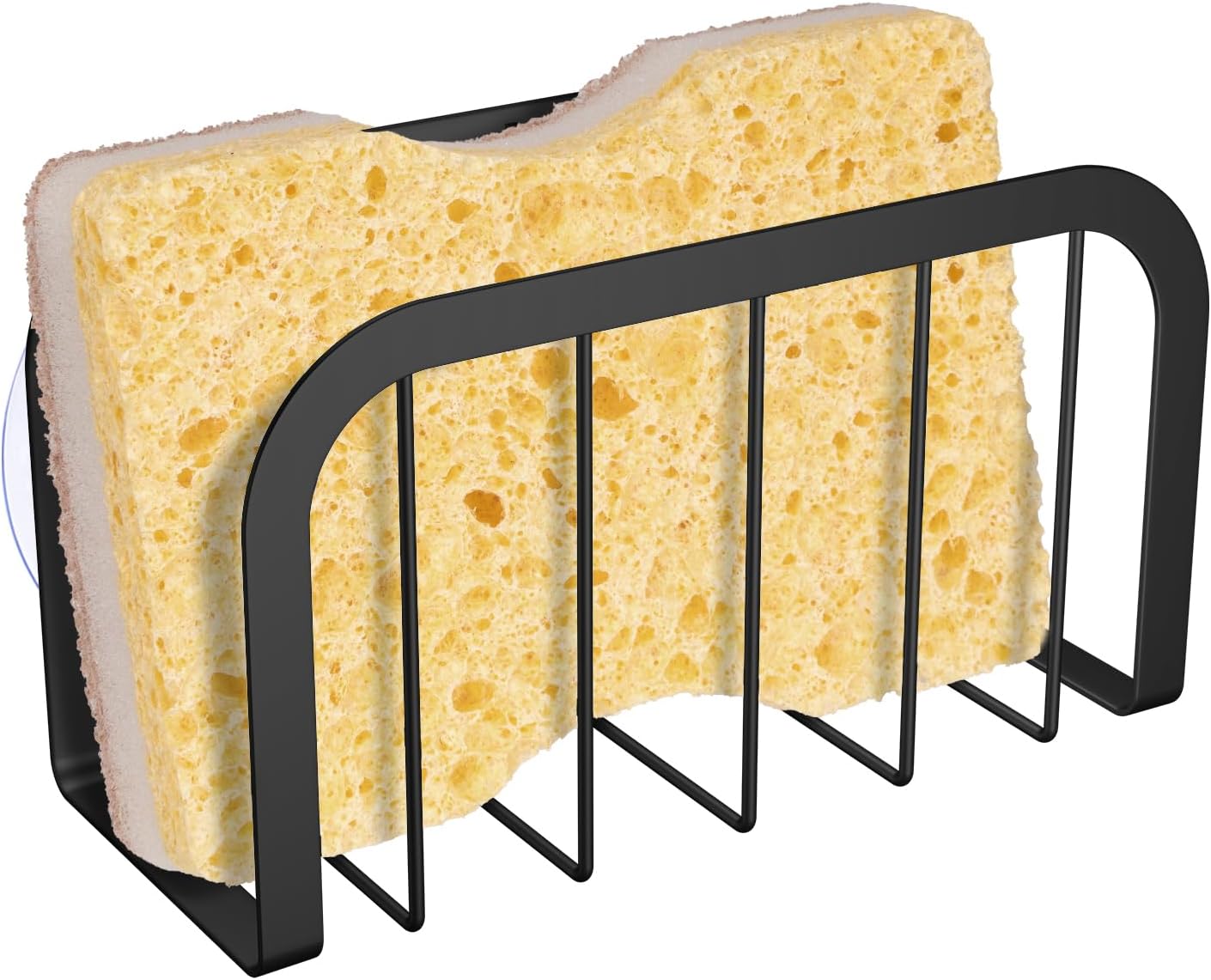 Sponge Holder for Kitchen Sink, Kitchen Sponge Holder, Sink Caddy for Sponges, Scrubbers, Soap(Silver)