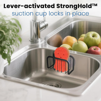Sponge Holder for Kitchen Sink, Kitchen Sponge Holder, Sink Caddy for Sponges, Scrubbers, Soap(Silver)