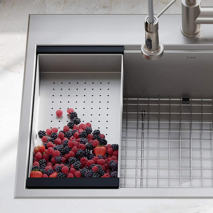 Stainless Steel 16.75 in Workstation Kitchen Sink Colander CS-6