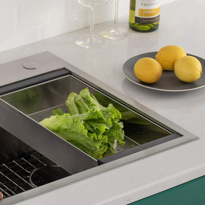 Stainless Steel 16.75 in Workstation Kitchen Sink Colander CS-6